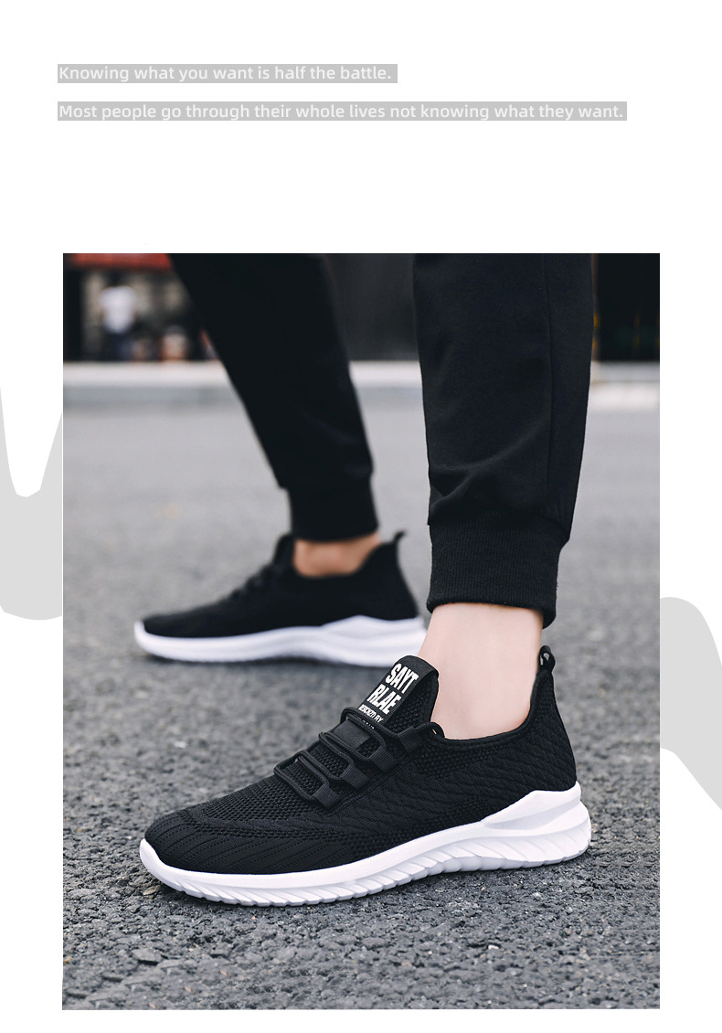 Title 3, New Mens Flying Woven Lace-up Running Shoes fo...