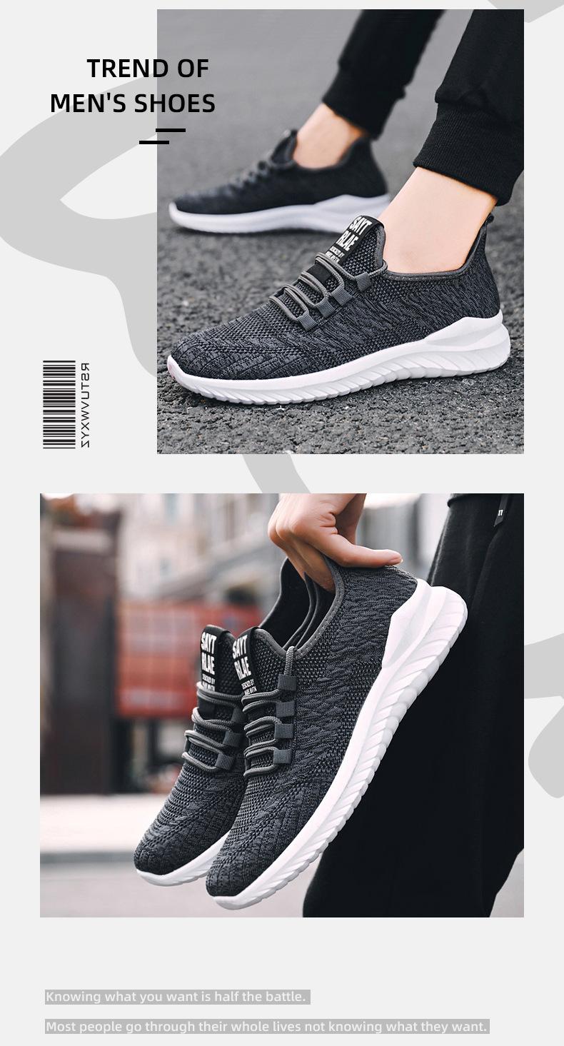 Title 8, New Mens Flying Woven Lace-up Running Shoes fo...