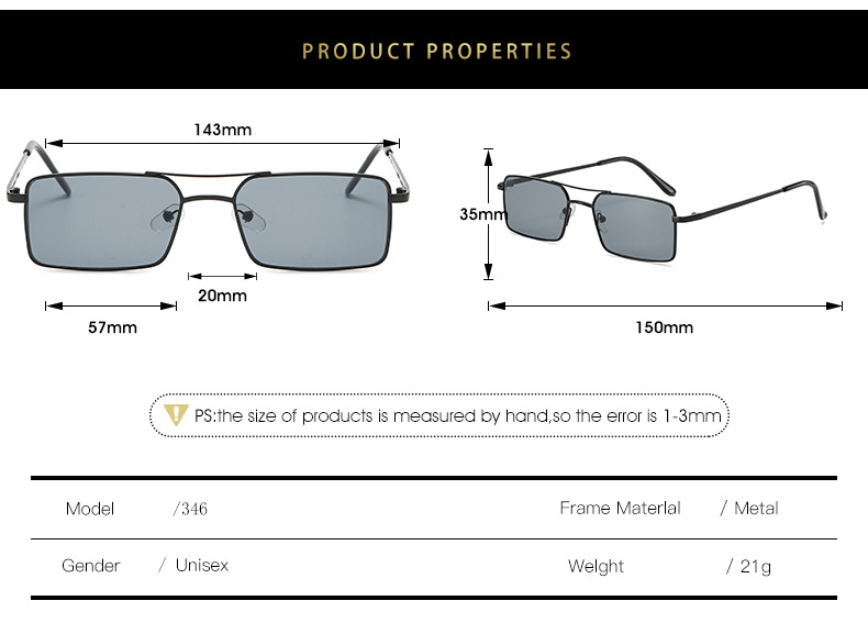 Title 4, Square small frame ultralight sunglasses