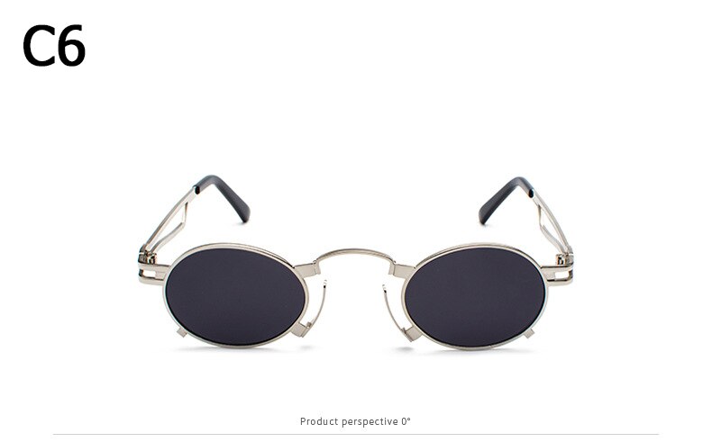 Title 14, Metal oval sunglasses for men and women. UV pro...