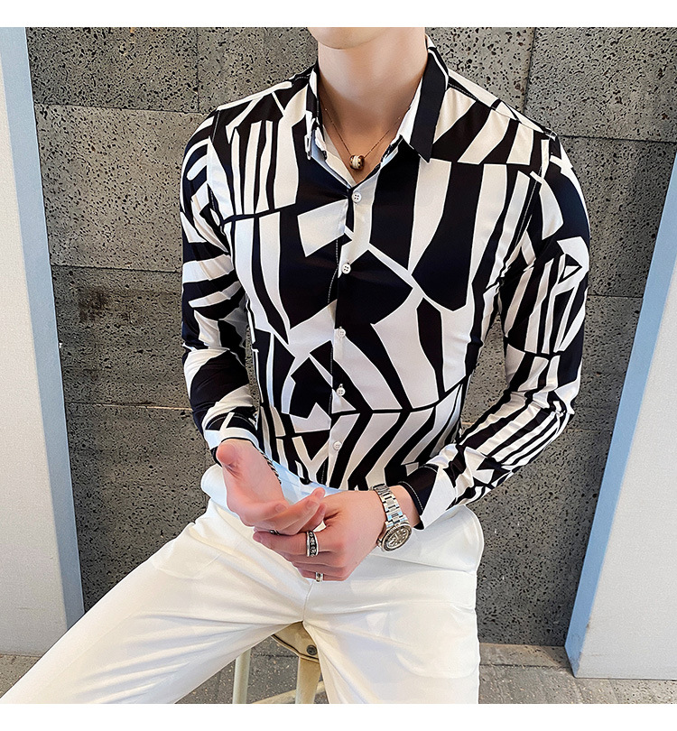 Title 14, Mens Long-Sleeved Shirts High-End Fashion Yout...