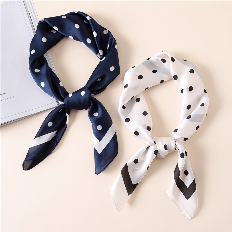 Title 1, Satin bow tie bow point small silk scarf. Eleva...