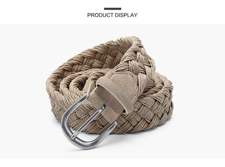 Title 4, Neutral wax rope cotton rope woven belt for ver...