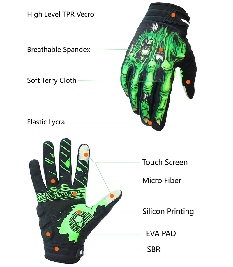 Title 15, Full finger touch screen non-slip gloves