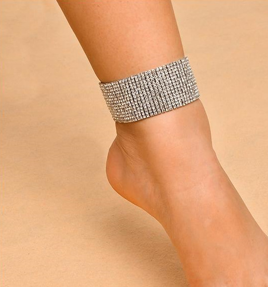 Title 3, Geometric square diamond anklet anklet