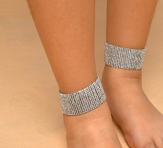 Title 4, Geometric square diamond anklet anklet