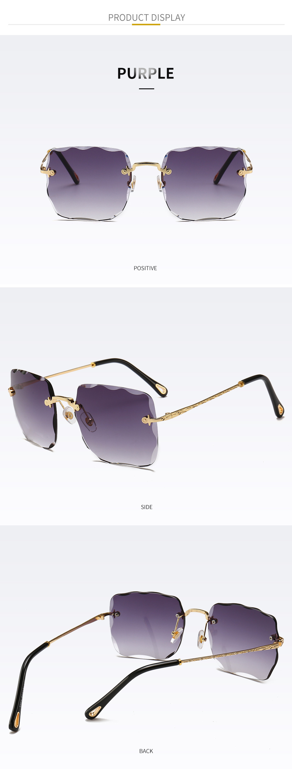 Title 4, Frameless square sunglasses