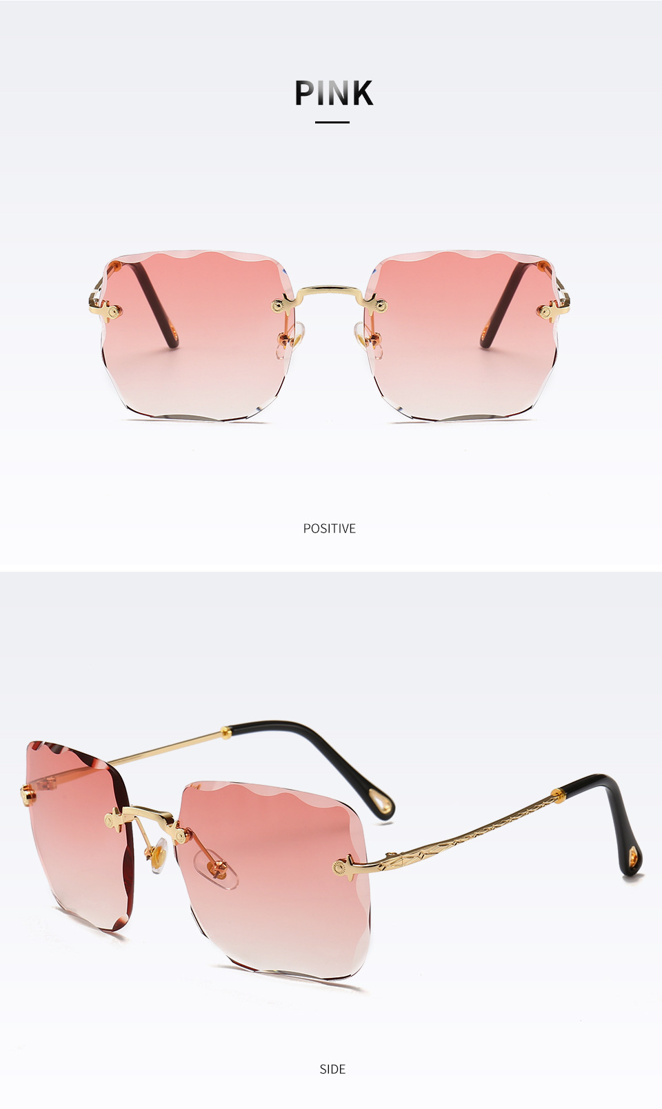 Title 5, Frameless square sunglasses