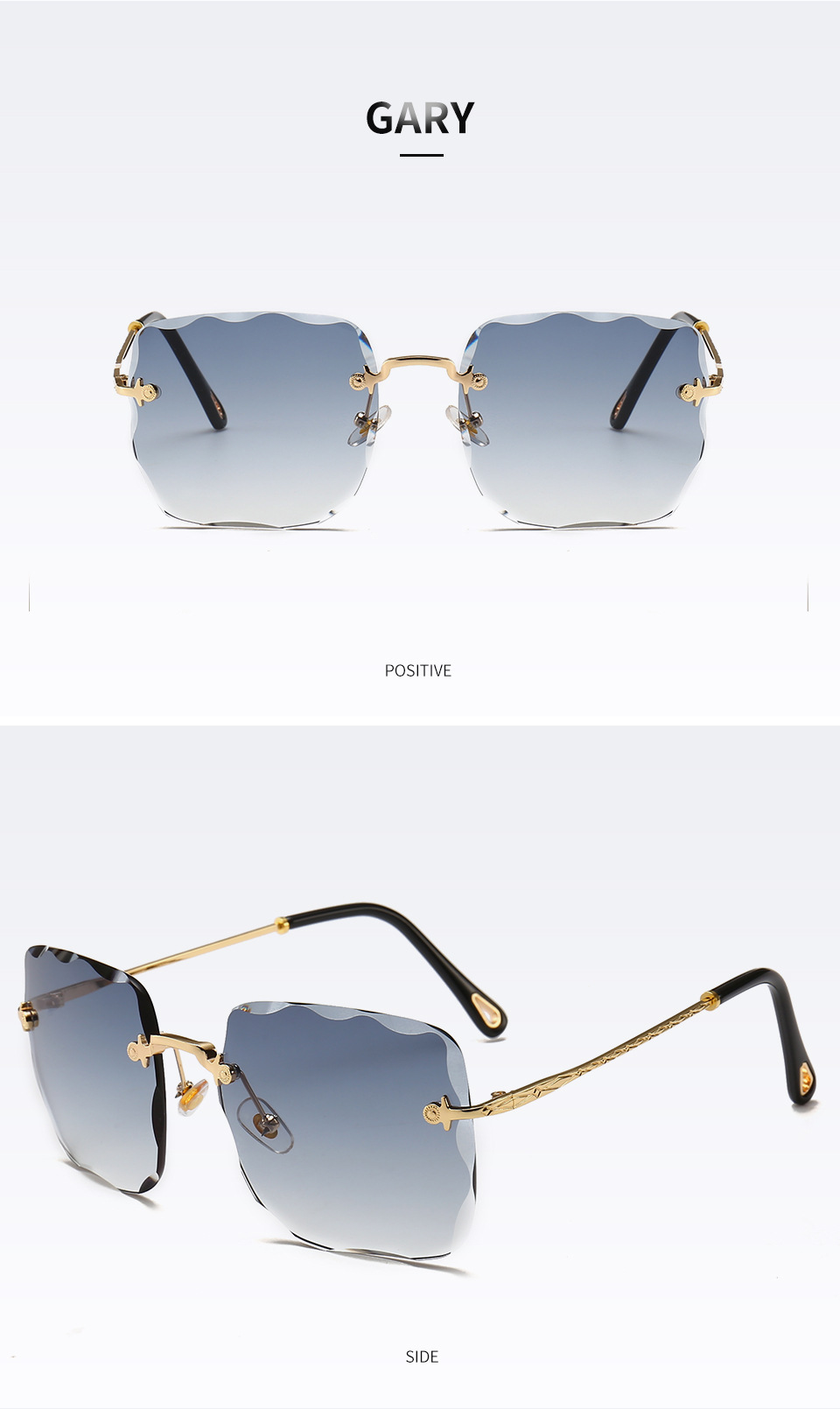 Title 6, Frameless square sunglasses