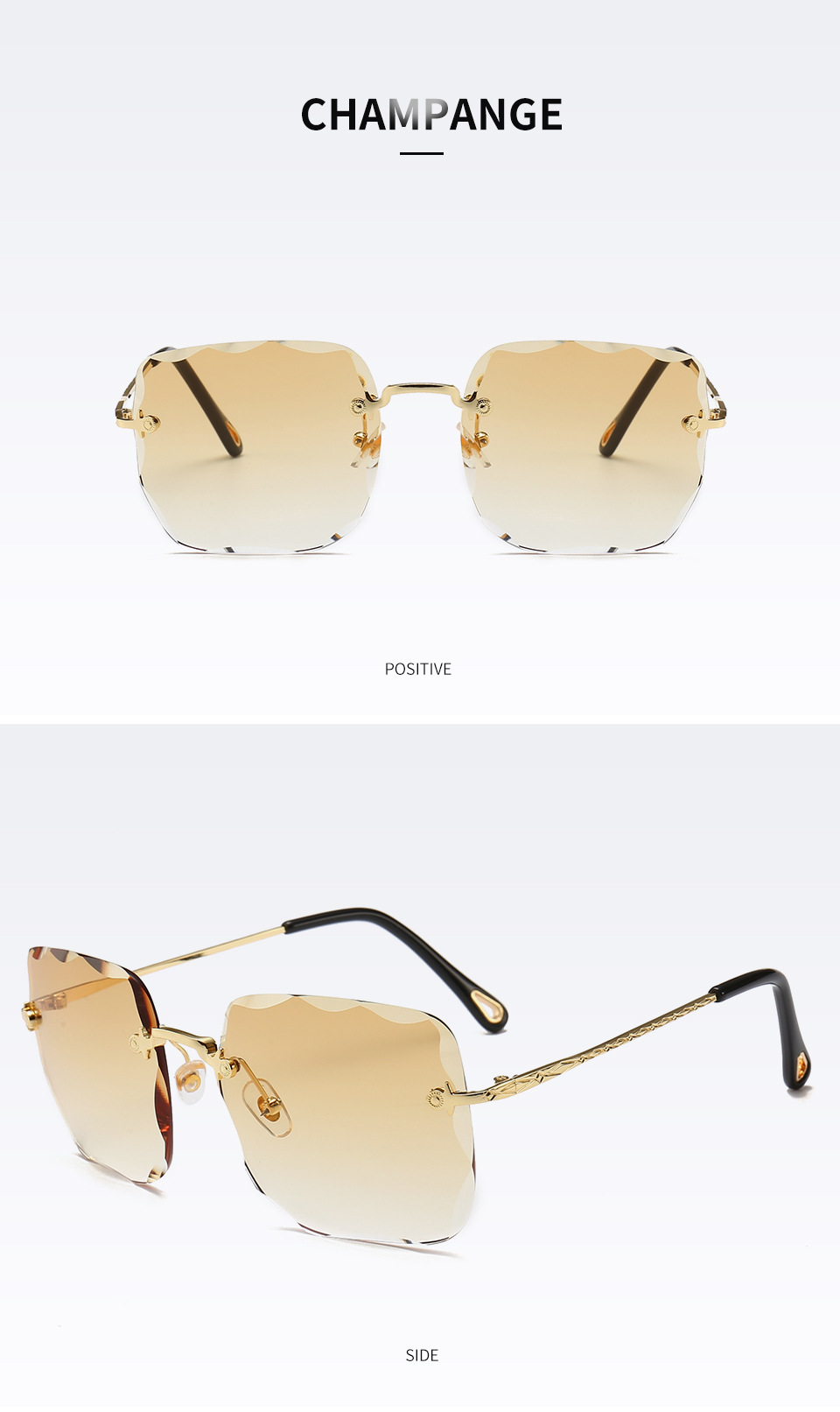 Title 7, Frameless square sunglasses