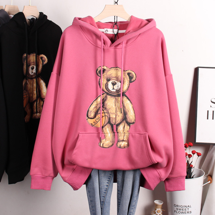 Title 1, Thickened Cartoon Bear Pullover Ladies Sweater