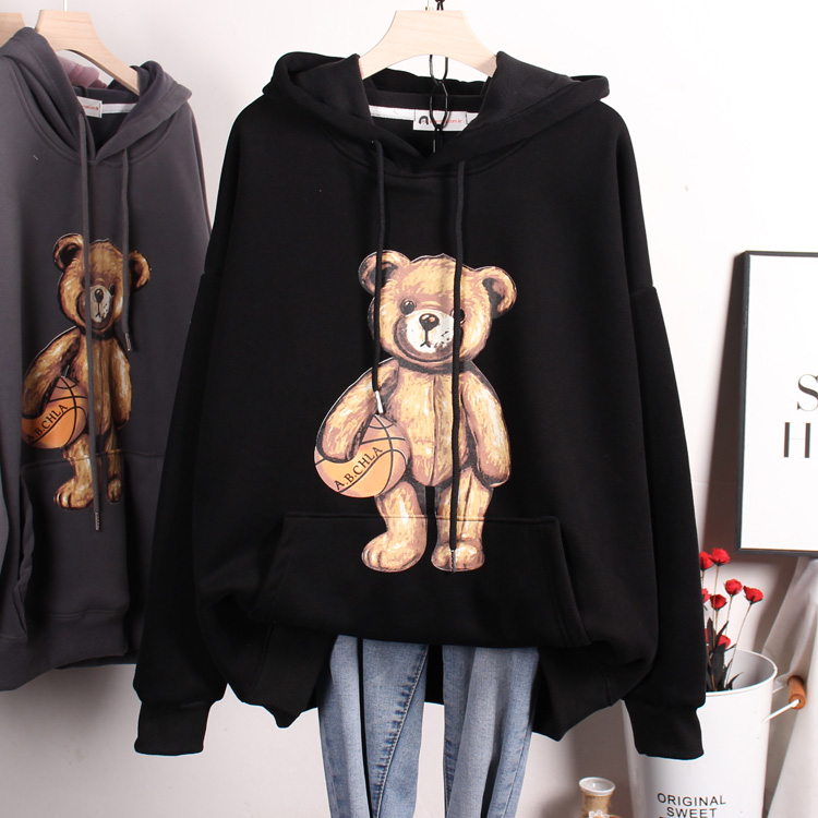 Title 3, Thickened Cartoon Bear Pullover Ladies Sweater