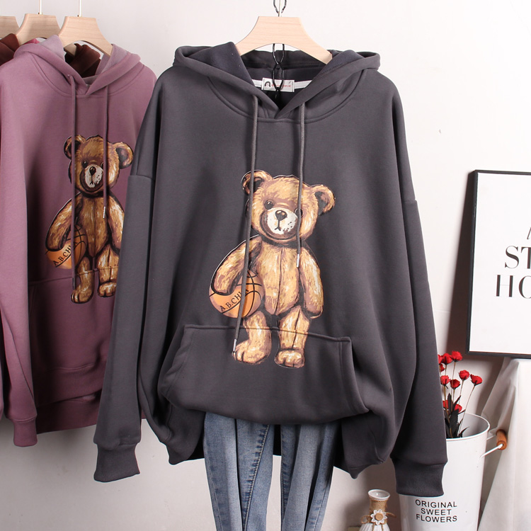 Title 4, Thickened Cartoon Bear Pullover Ladies Sweater