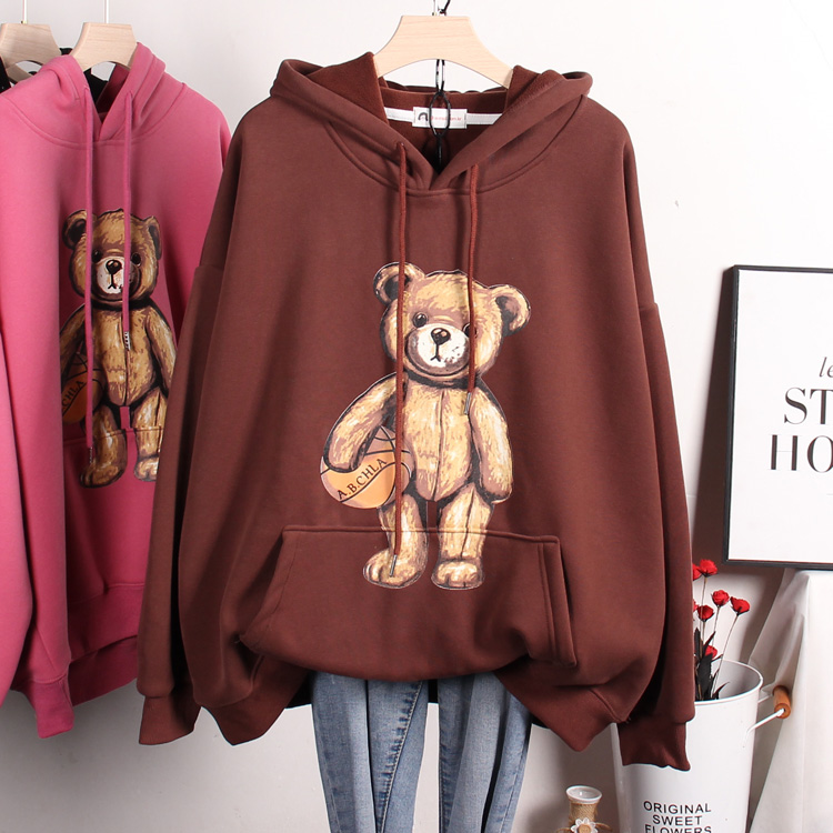 Title 5, Thickened Cartoon Bear Pullover Ladies Sweater