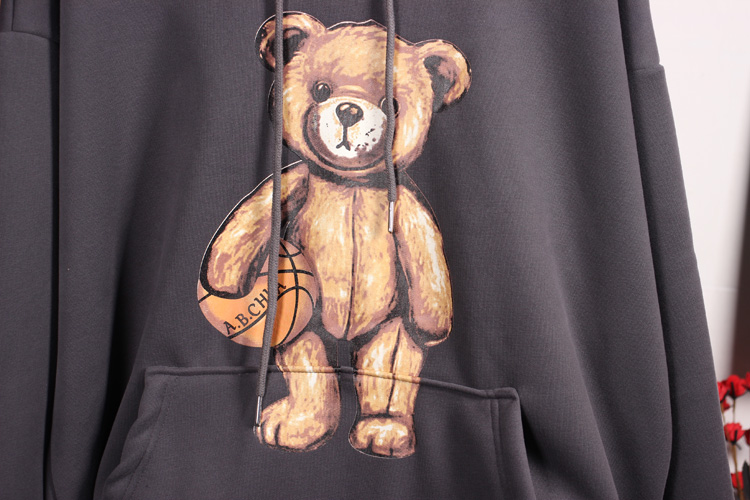 Title 8, Thickened Cartoon Bear Pullover Ladies Sweater