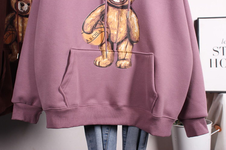 Title 12, Thickened Cartoon Bear Pullover Ladies Sweater