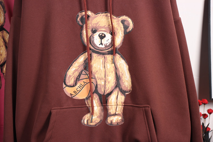 Title 13, Thickened Cartoon Bear Pullover Ladies Sweater