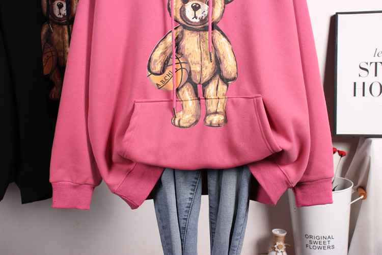 Title 15, Thickened Cartoon Bear Pullover Ladies Sweater