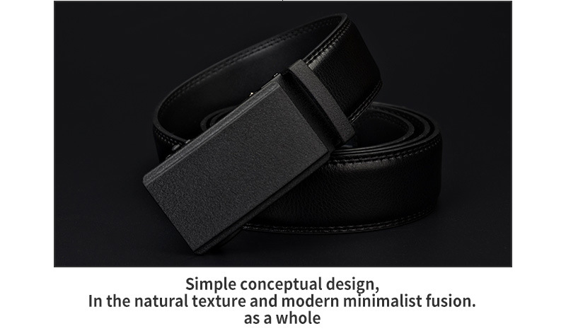 Title 14, Ceinture en cuir pour homme avec boucle automat...