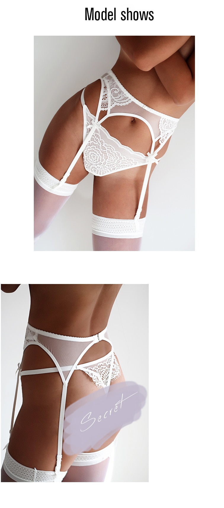 Title 2, Hollow lace mesh super thin perspective Garter