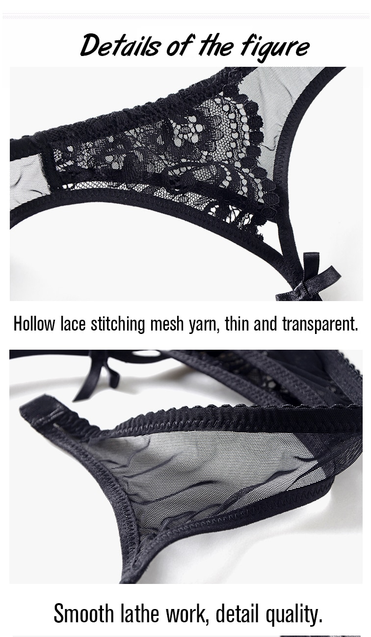 Title 5, Hollow lace mesh super thin perspective Garter