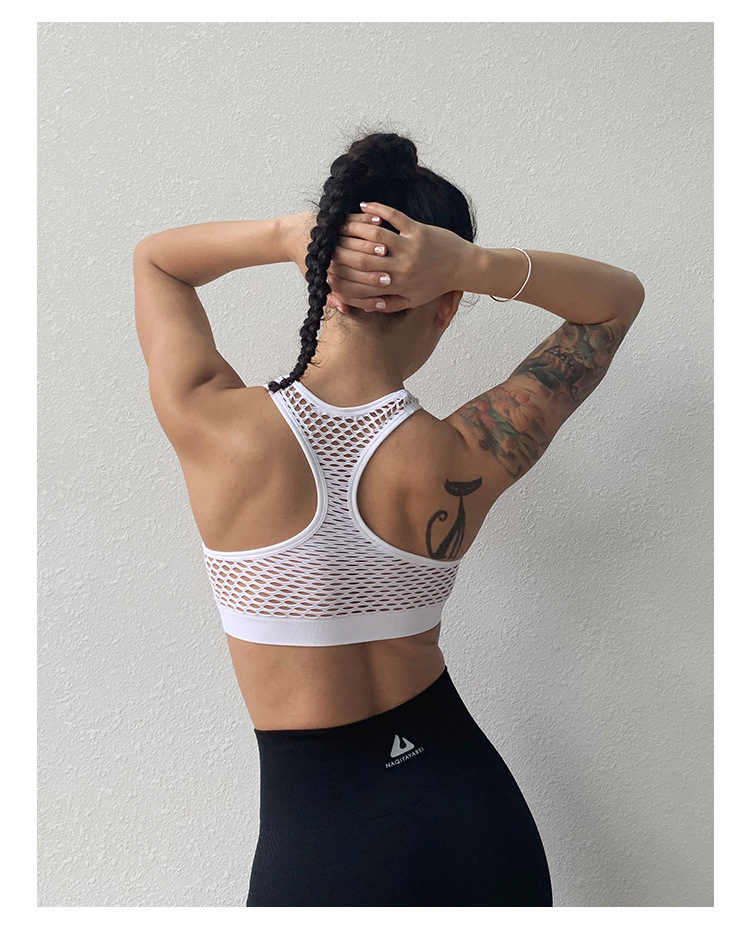 Title 4, Mesh Hollow Out Breathable Yoga Bras Sports Bra...