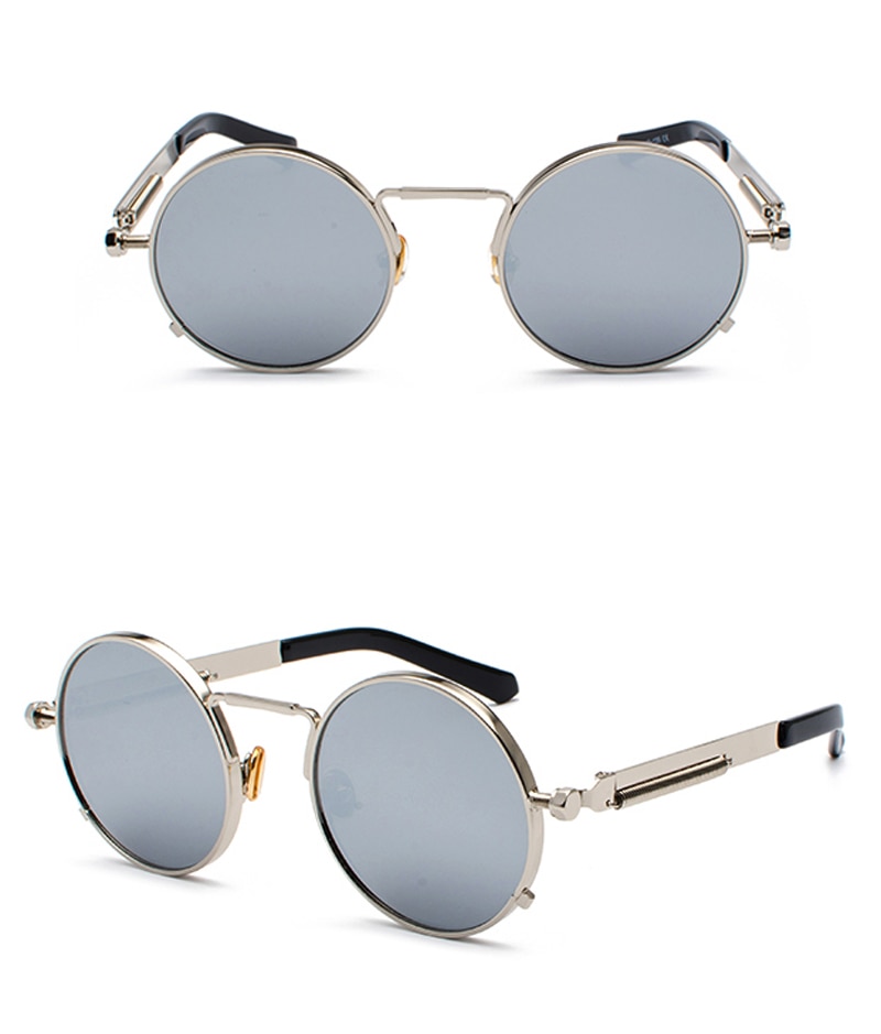 Title 10, Punk style metal legs reflective sunglasses