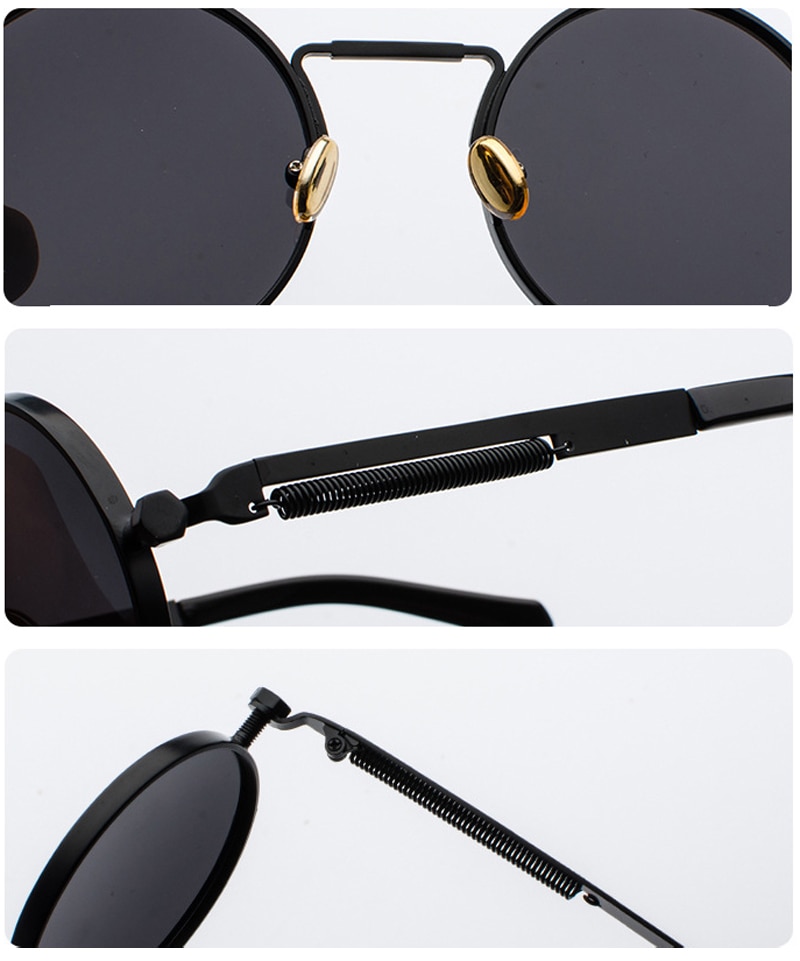 Title 14, Punk style metal legs reflective sunglasses