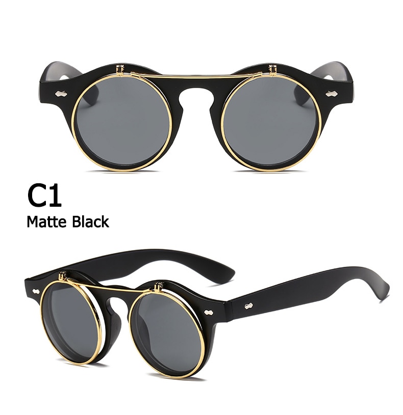 Title 10, Classic retro flip sunglasses