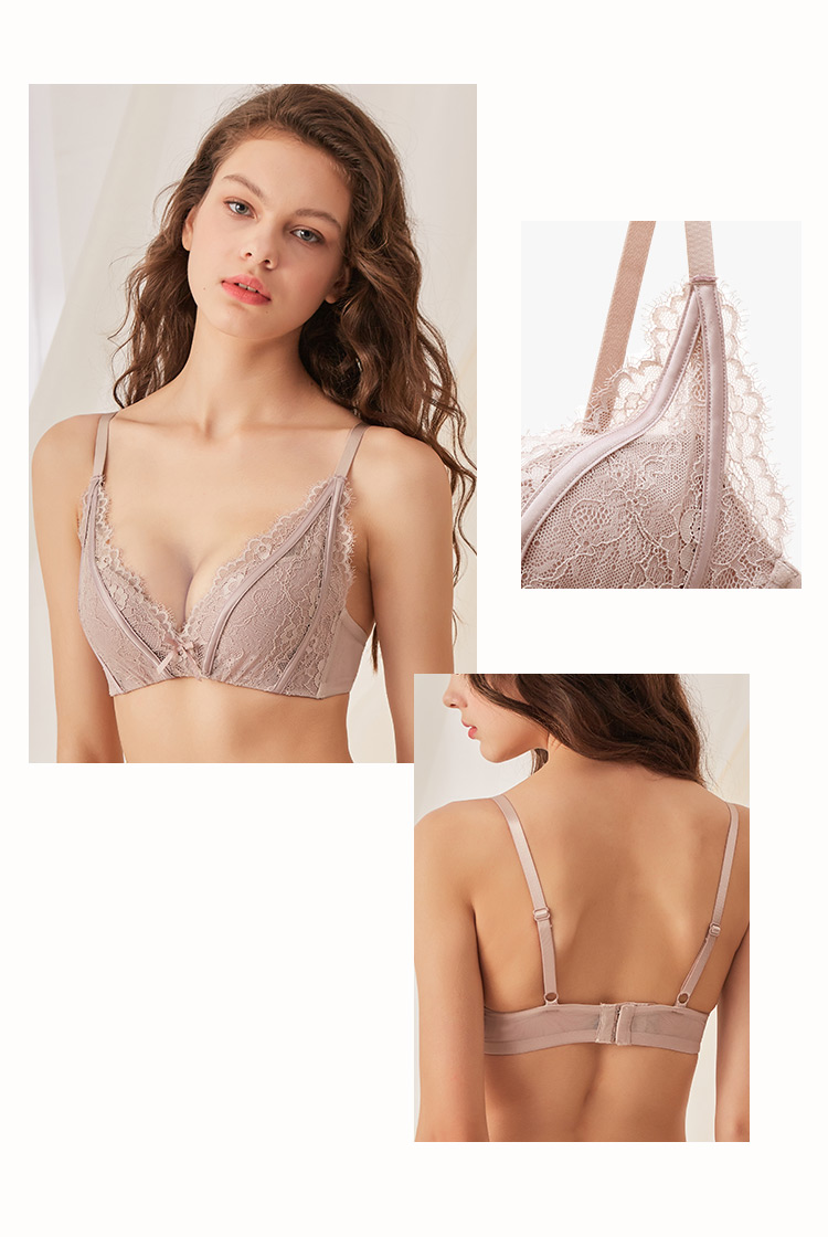 Title 1, Lace small chest gathered underwear bra