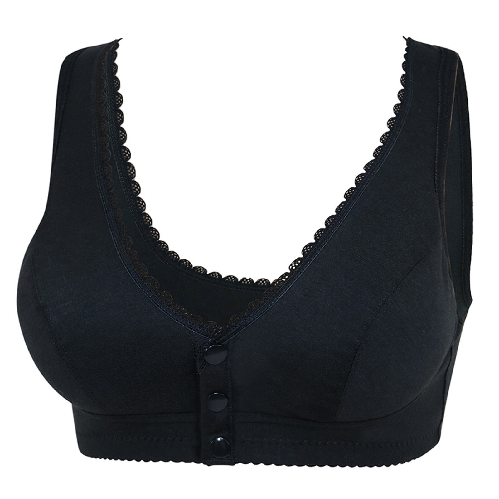 Title 5, Cotton front button bra without steel ring beau...