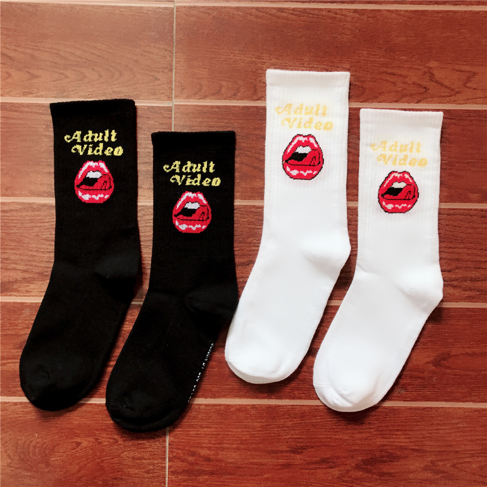 Title 1, Trendy INS hip hop long socks for couples. Euro...