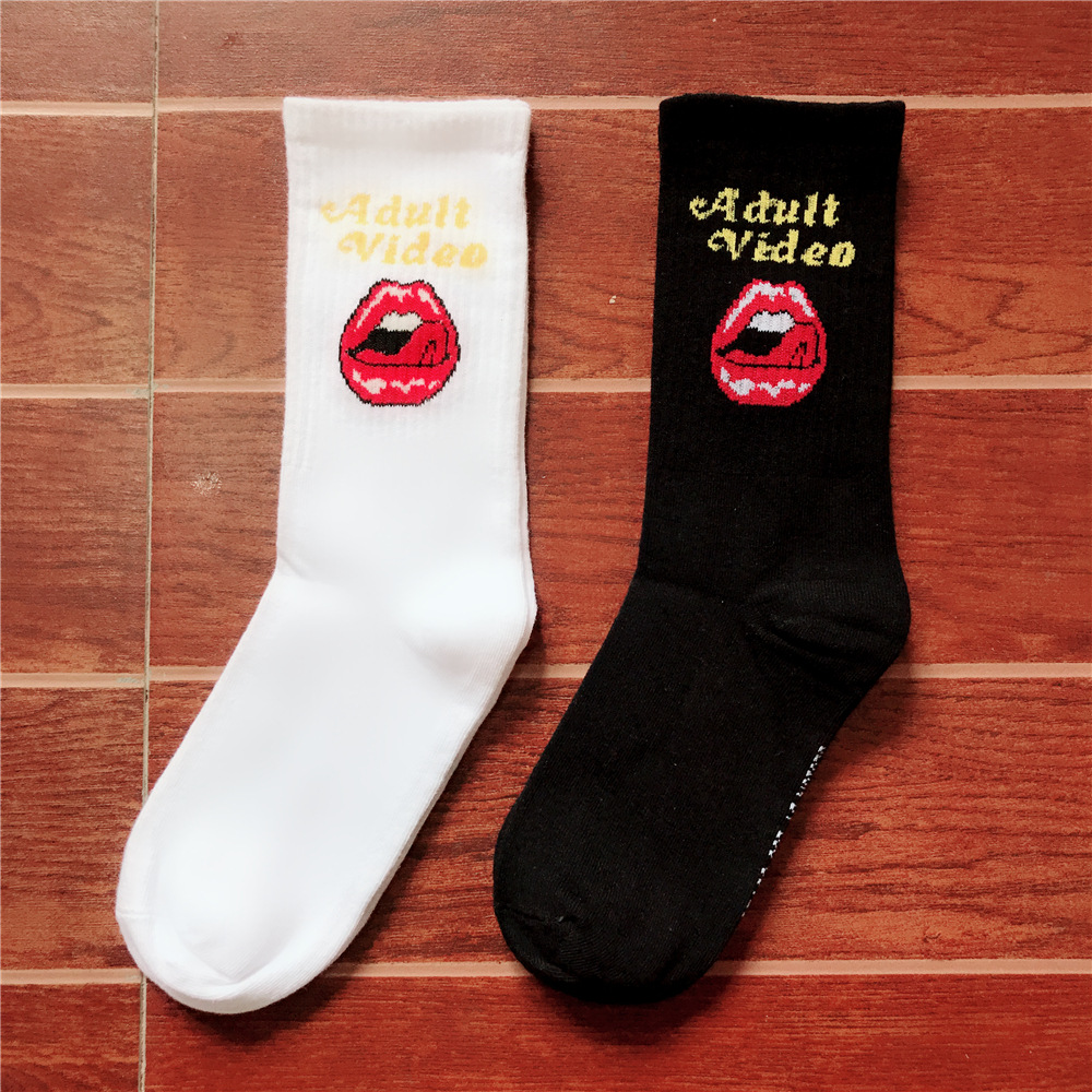 Title 3, Trendy INS hip hop long socks for couples. Euro...