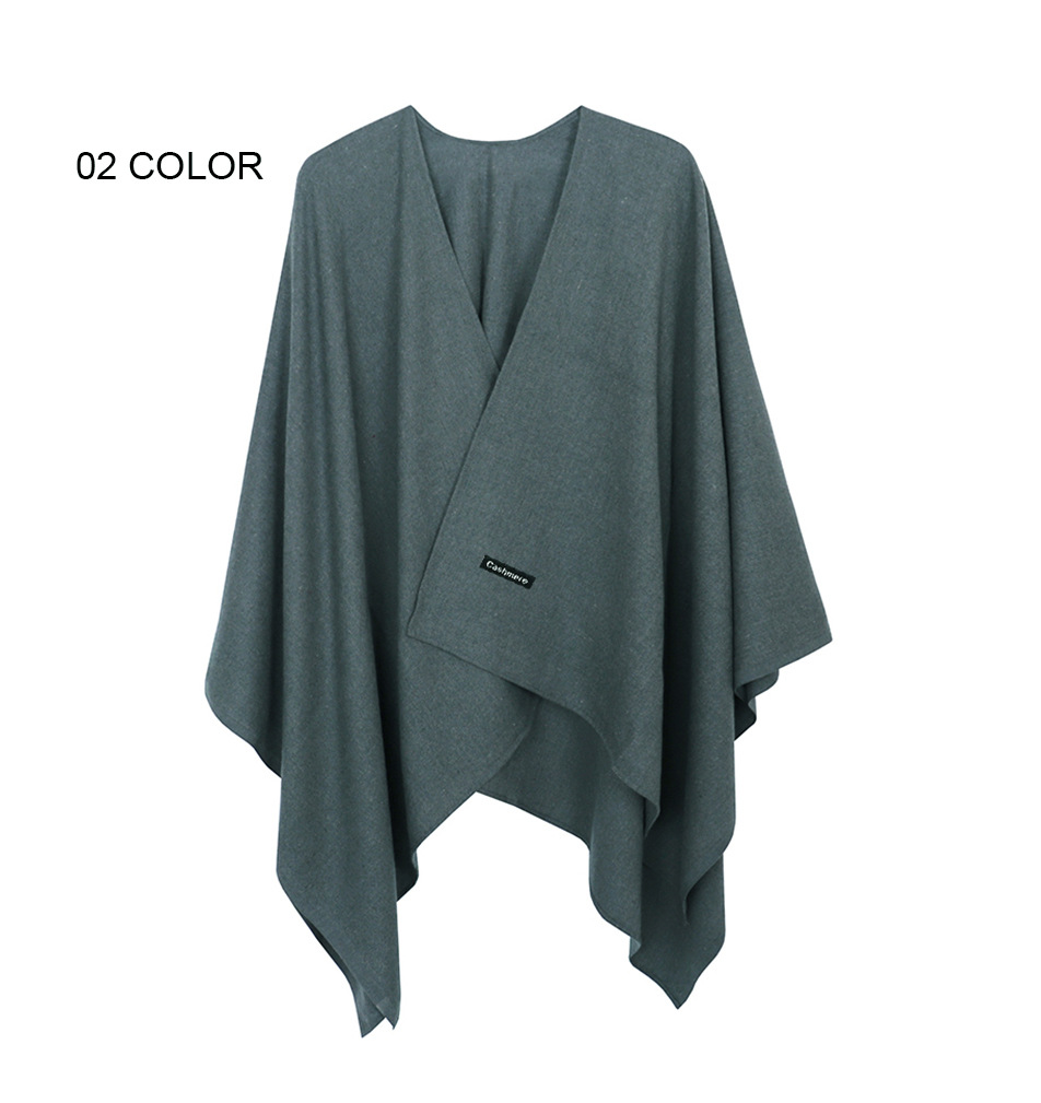 Title 7, Cashmere cloak shawl with slit, wrap shawl. Lux...