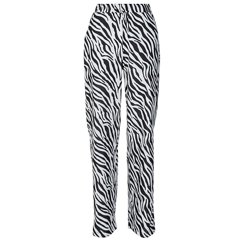 Title 15, New Style Zebra Print Fashion Wide-Leg Pants