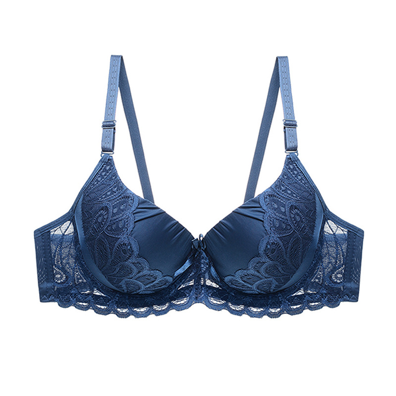 Title 3, Sexy solid color gathered lace bra offers ultim...