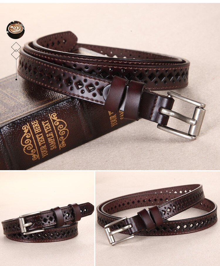 Title 16, COWATHER good woman cow leather belt buckle belt