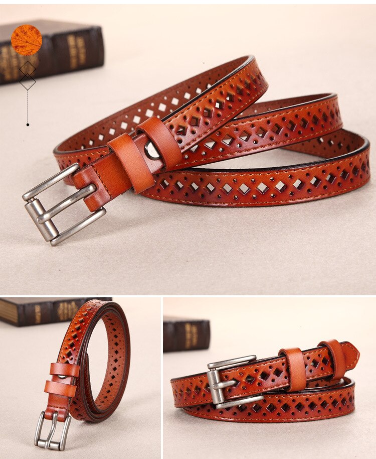 Title 18, COWATHER good woman cow leather belt buckle belt