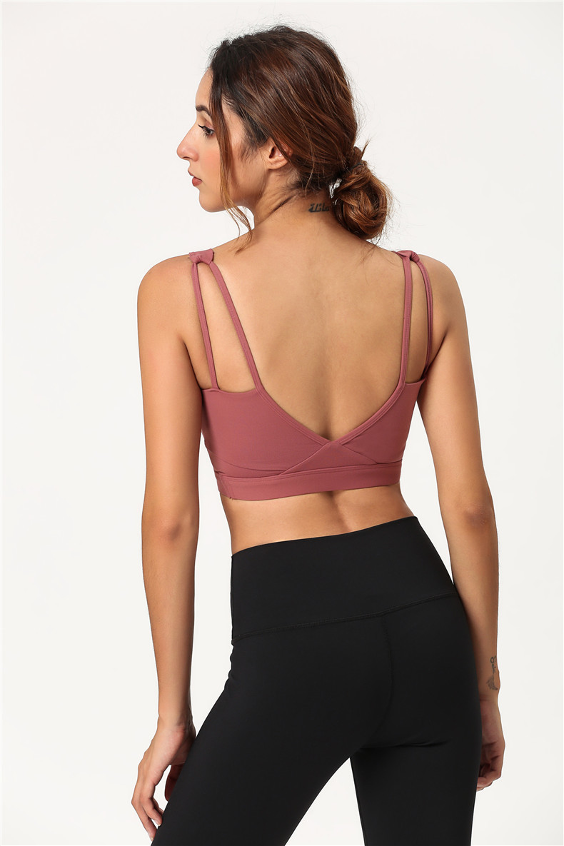 Title 3, Soutien-gorge de sport froncé antichoc pour fem...