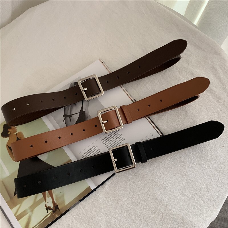 Title 5, New style ladies belt with square buckle studen...