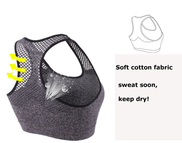 Title 12, Mesh sports female yoga running quick-drying ve...