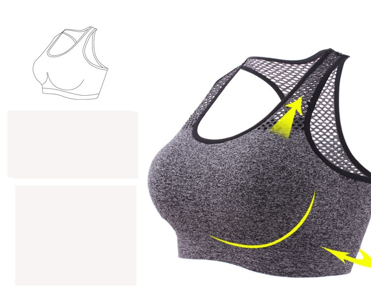 Title 13, Mesh sports female yoga running quick-drying ve...