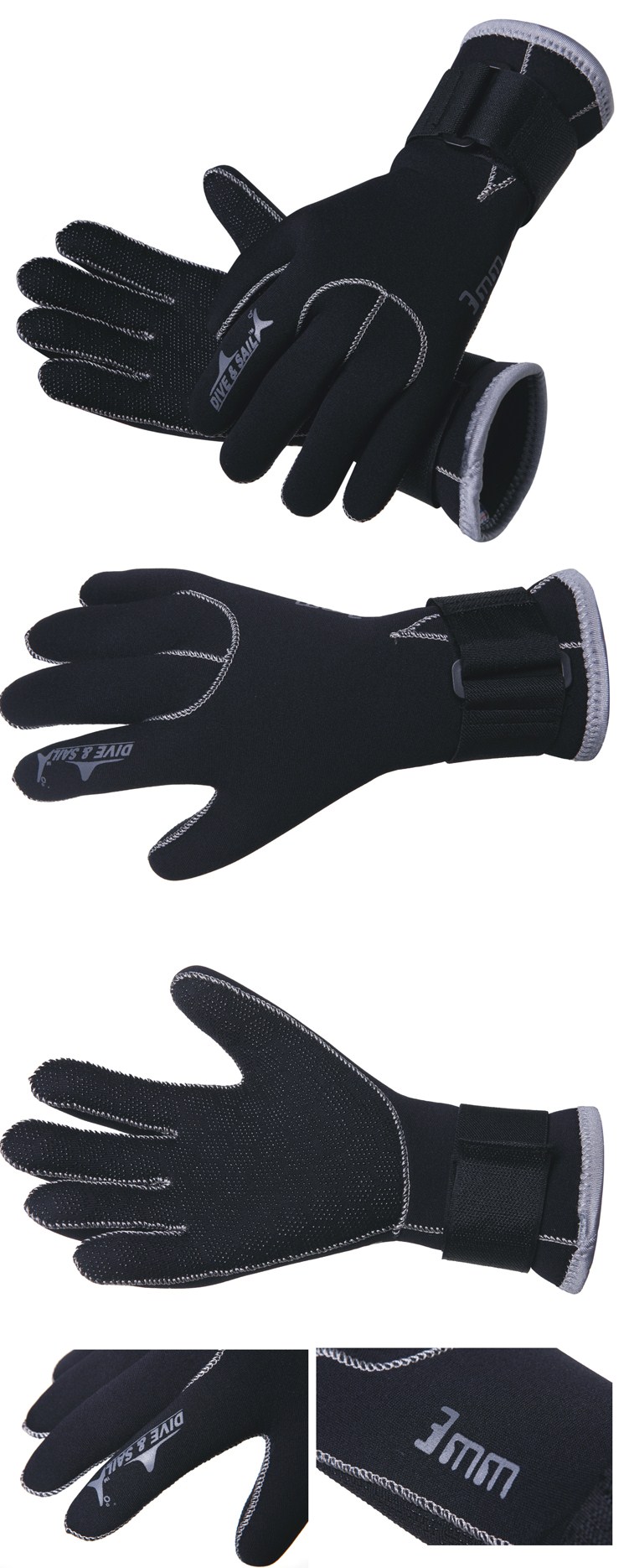 Title 1, Swimming warm protective gloves Snorkeling Divi...