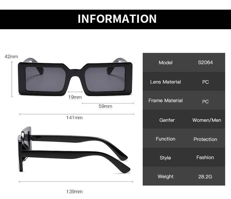 Title 2, New fashion small frame square sunglasses