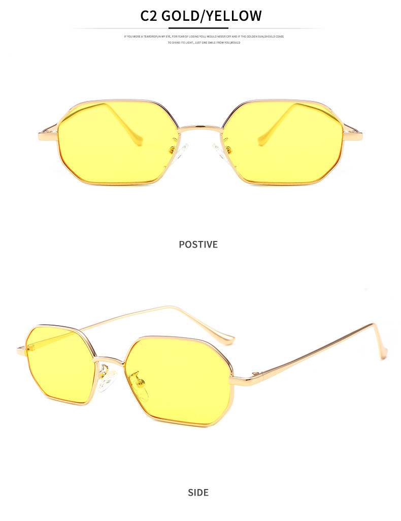 Title 13, Retro classic small polygon sunglasses