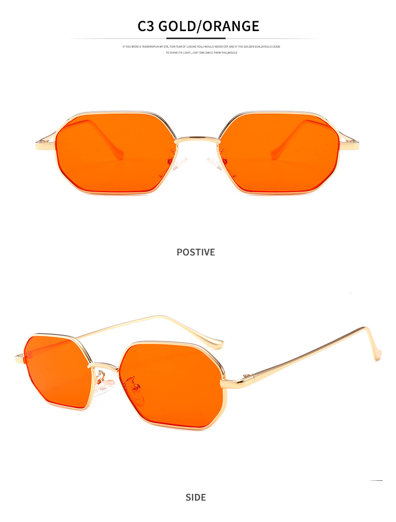 Title 14, Retro classic small polygon sunglasses