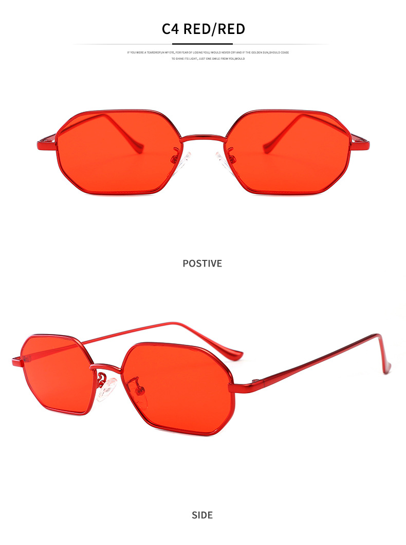 Title 15, Retro classic small polygon sunglasses