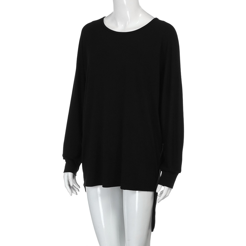 Title 5, Loose mid-length long-sleeved T-shirt designed ...