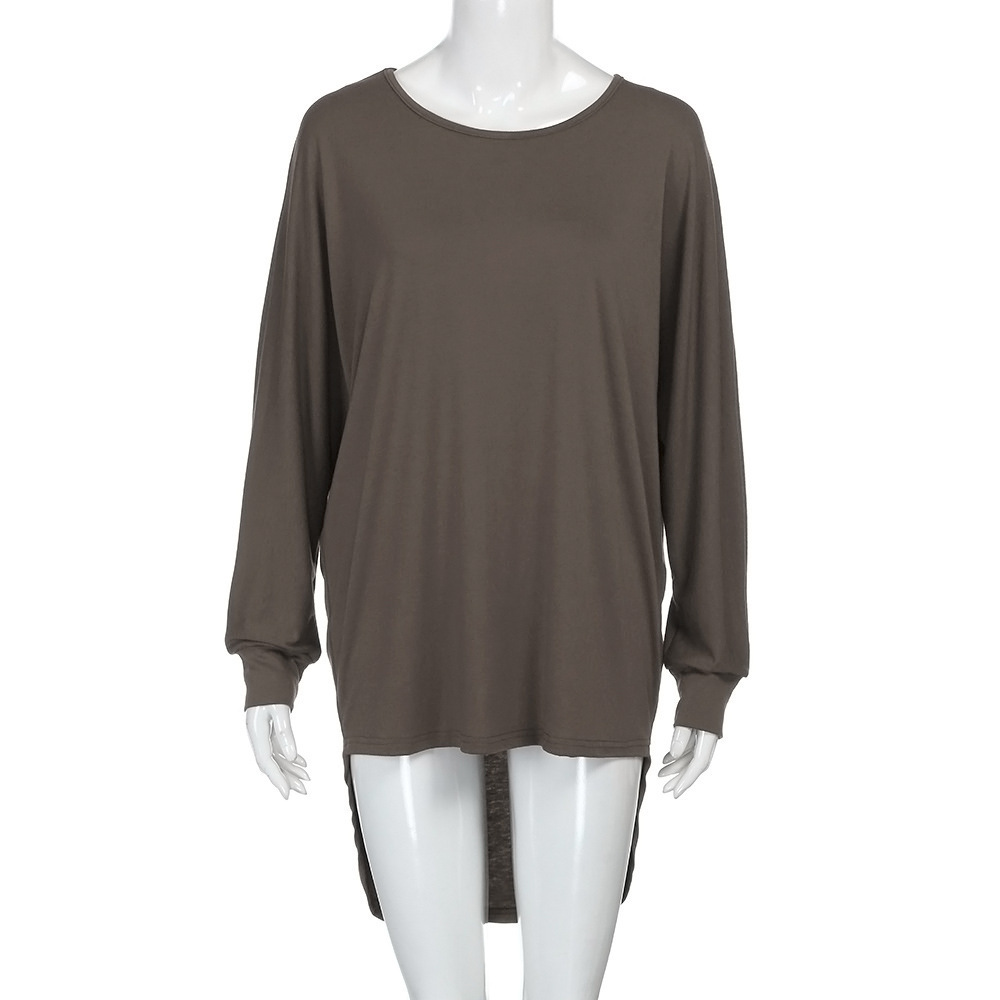 Title 12, Loose mid-length long-sleeved T-shirt designed ...