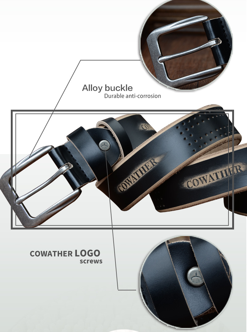 Title 2, Mens Leather Belt